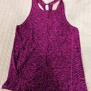 Athleta Fuchsia Animal Print Racerback Tank Top XS